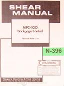 Niagara-Niagara HBM Series Press Brake Operators/Parts Manual-HBM-04